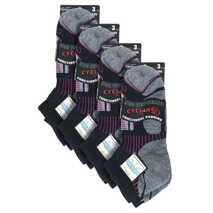 Sock Snob - 12 Pack Ladies Cycling Socks