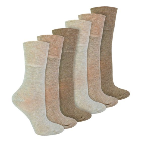 IOMI Footnurse - 6 Pairs Ladies Bamboo Non Elastic Diabetic Socks