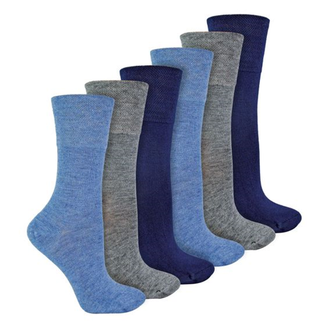 IOMI Footnurse - 6 Pairs Ladies Bamboo Non Elastic Diabetic Socks