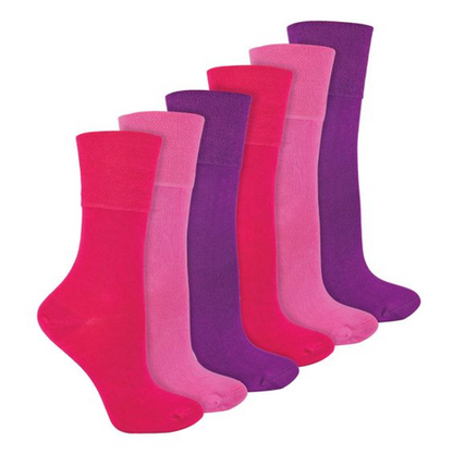 IOMI Footnurse - 6 Pairs Ladies Bamboo Non Elastic Diabetic Socks