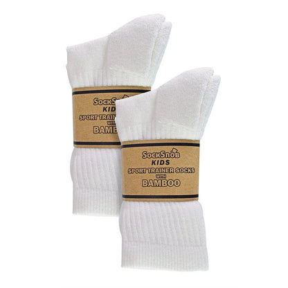 Sock Snob - 6 Pack Kids Bamboo Sport Socks