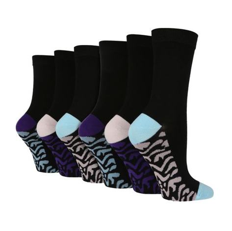 Wildfeet - 6 Pairs Ladies Bamboo Socks With Foot Patterns