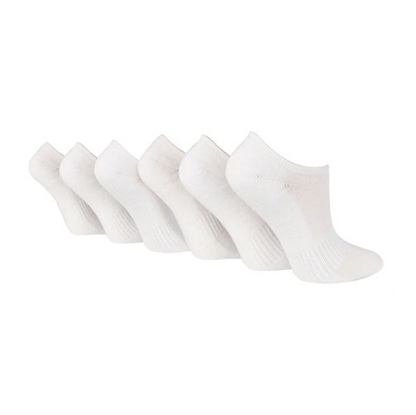 Wildfeet - 6 Pairs Ladies Cushioned Trainer Sports Socks