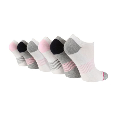 Wildfeet - 6 Pairs Ladies Cushioned Trainer Sports Socks