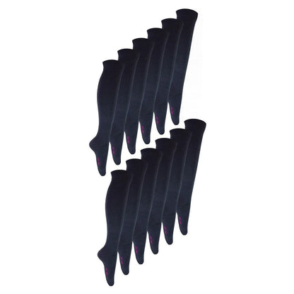 Sock Snob - 12 Pair Value Pack Girls Extra Long Bamboo Socks