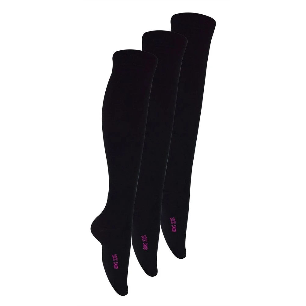 Sock Snob - 3 Pack Girls Extra Long Bamboo Socks