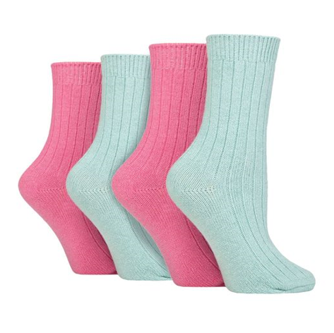 Wildfeet - 4 Pairs Ladies Multi Pack Cashmere Bed Socks