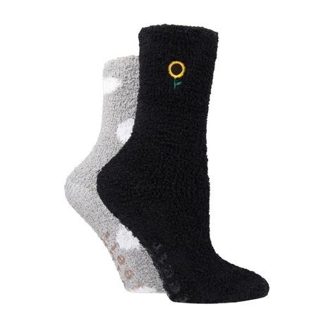 Wildfeet - 2 Pack Ladies Cosy Lounge Socks