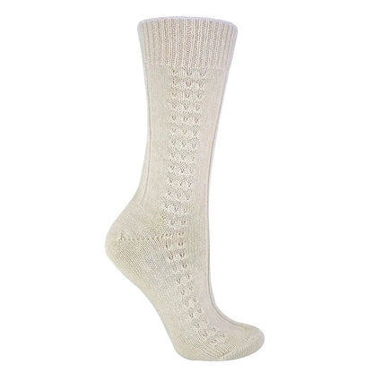 Sock Snob - Ladies Cream 100% Pure Wool Bed Socks