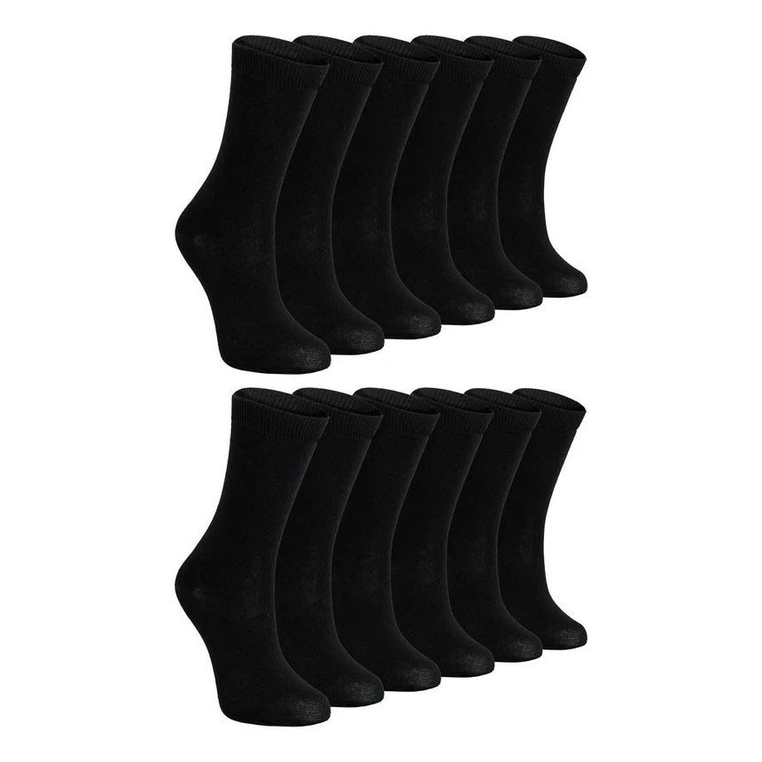 Sock Snob - 12 Pack Kids Cotton Rich School Socks