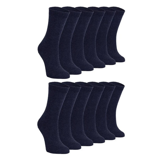 Sock Snob - 12 Pack Kids Cotton Rich School Socks