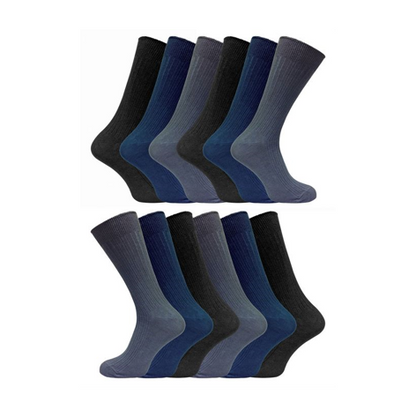 Sock Snob - 12 Pairs 100% Cotton Socks