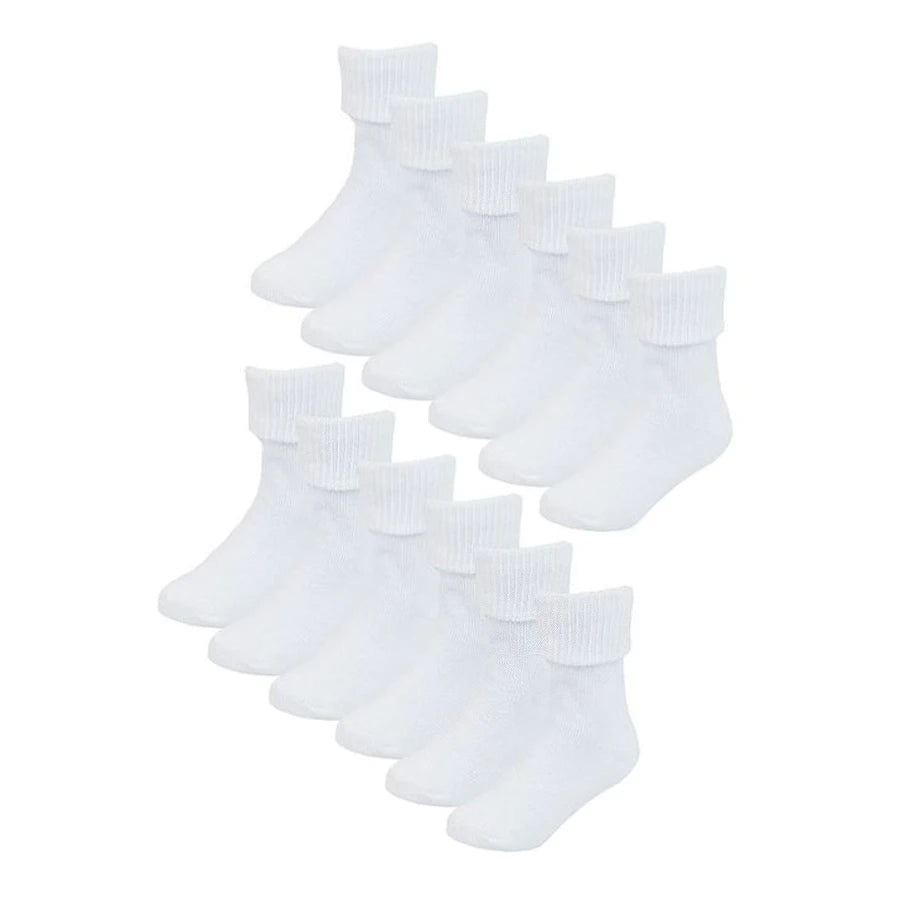 Babies 12 Pack Plain TOT Socks