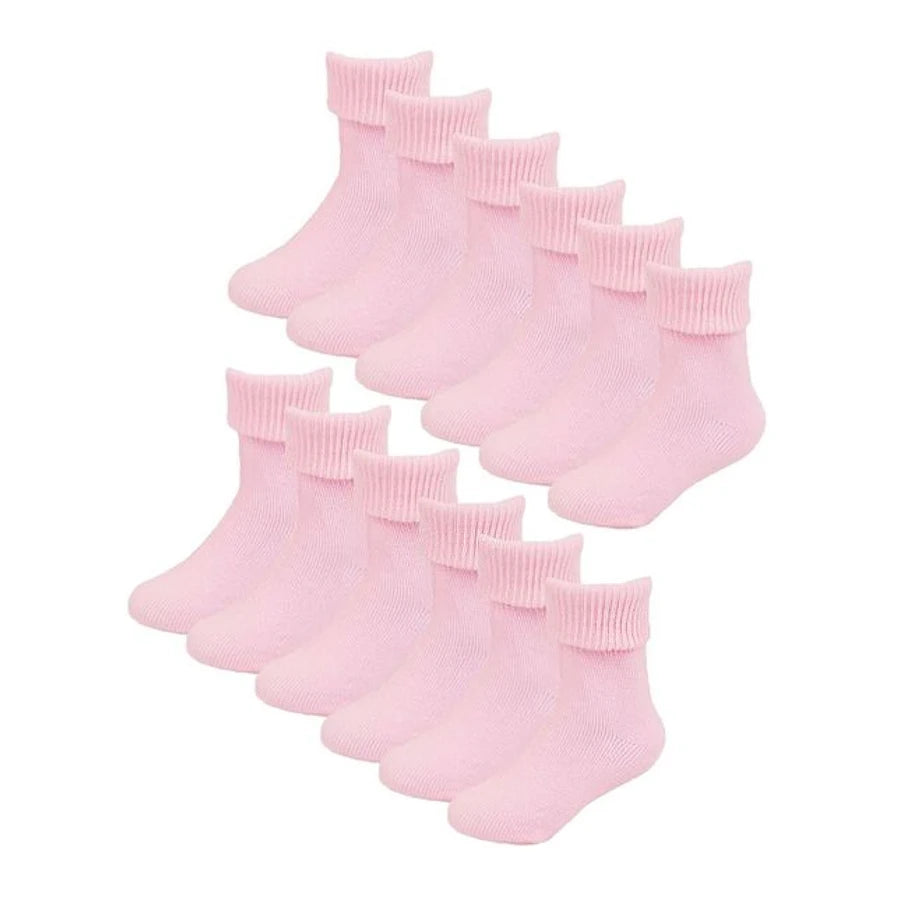 Babies 12 Pack Plain TOT Socks