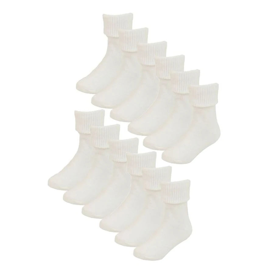 Babies 12 Pack Plain TOT Socks