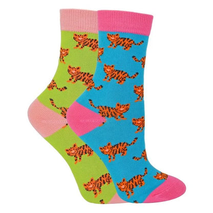 Miss Sparrow - 2 Pack Girls Bamboo Animal Socks