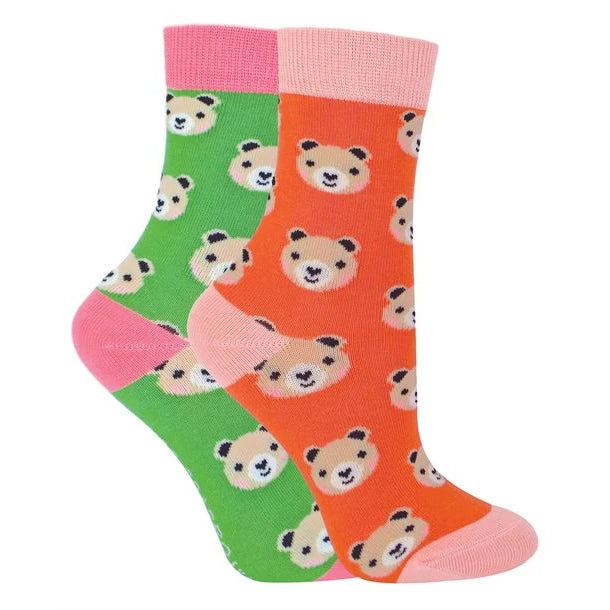Miss Sparrow - 2 Pack Girls Bamboo Animal Socks