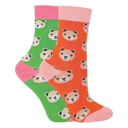 Miss Sparrow - 2 Pack Girls Bamboo Animal Socks