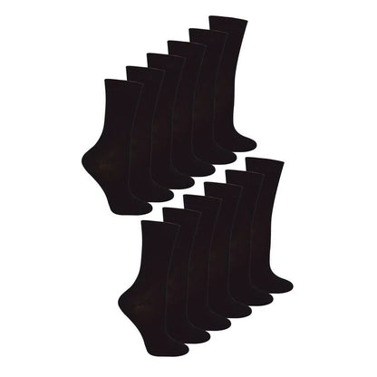 Sock Snob - 12 Pairs Kids 100% Cotton Socks