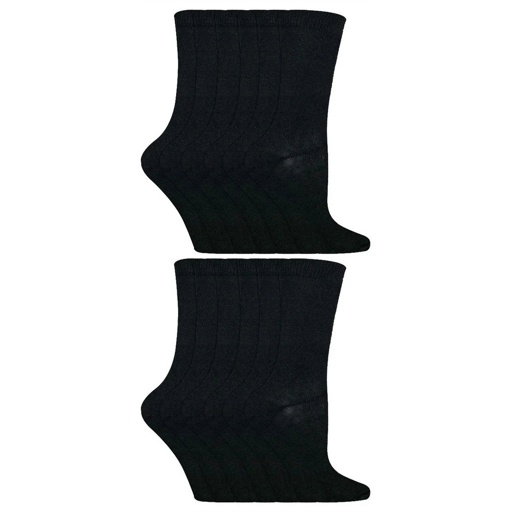 Sock Snob - 12 Pack Kids Solid Colour Cotton Socks