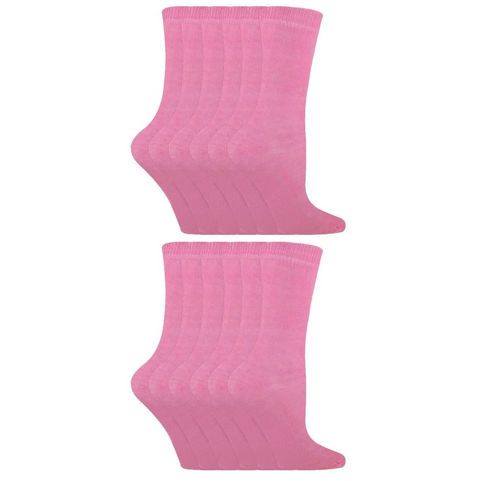 Sock Snob - 12 Pack Kids Solid Colour Cotton Socks