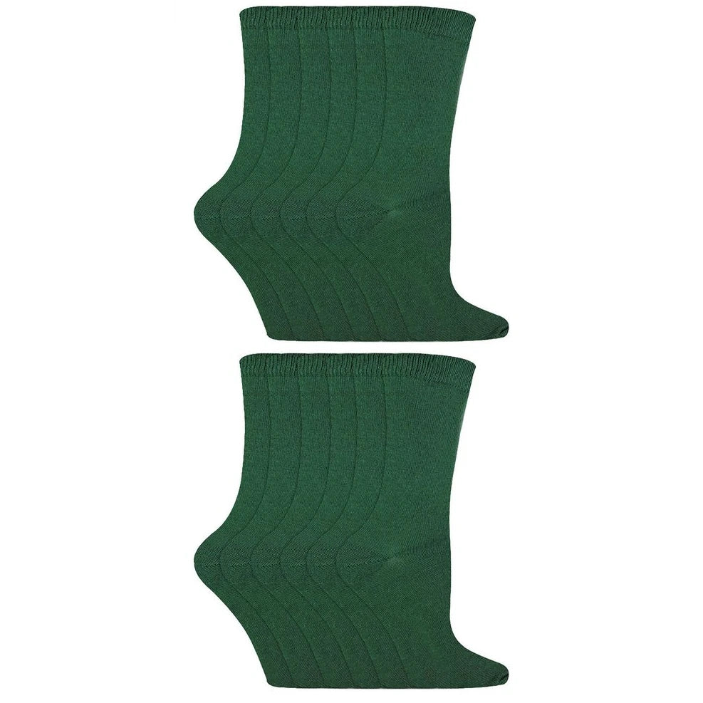 Sock Snob - 12 Pack Kids Solid Colour Cotton Socks