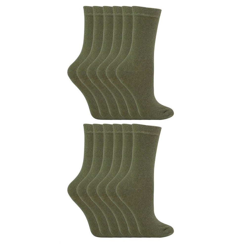 Sock Snob - 12 Pack Kids Solid Colour Cotton Socks