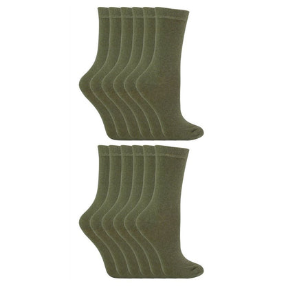 Sock Snob - 12 Pack Kids Solid Colour Cotton Socks