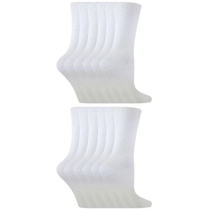 Sock Snob - 12 Pack Kids Solid Colour Cotton Socks
