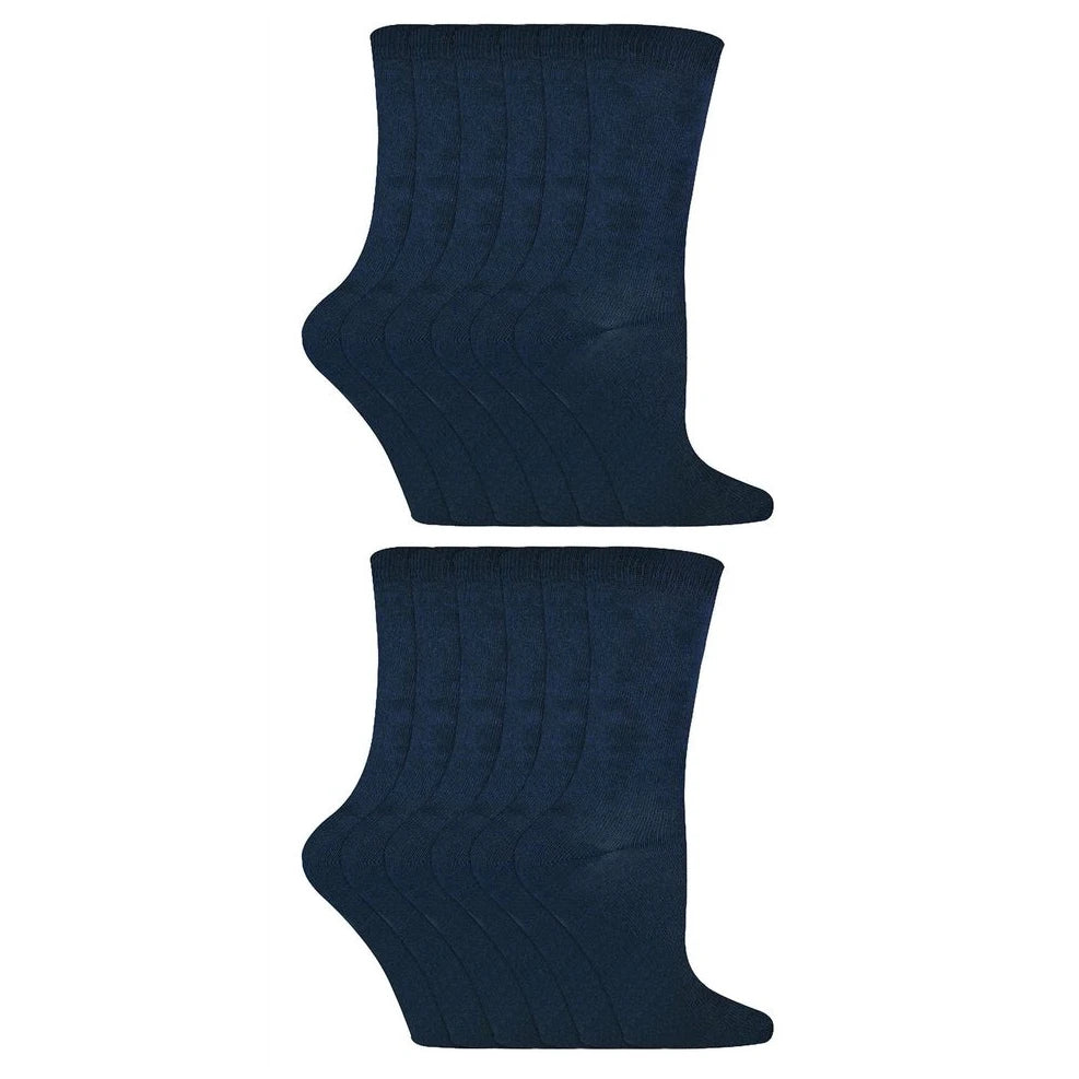 Sock Snob - 12 Pack Kids Solid Colour Cotton Socks