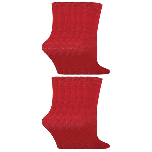 Sock Snob - 12 Pack Kids Solid Colour Cotton Socks