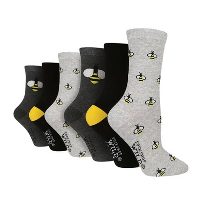 Wildfeet - 6 Pairs Ladies Novelty Jacquard Socks