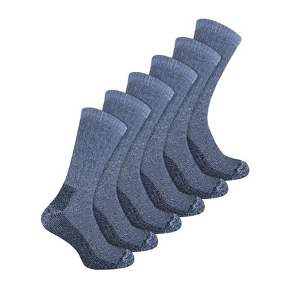 Sock Snob - 6 Pairs Men's Wool Rich Hiking Socks