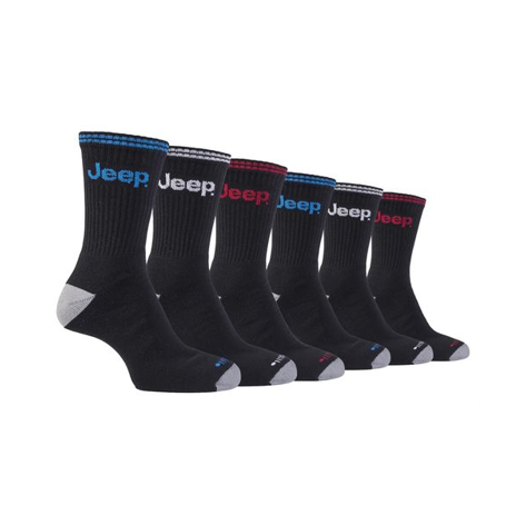 Jeep - 6 Pair Men's Multi Pack Classic Sport Socks