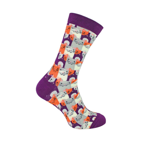 Mr Heron - Men's Animal Happy Cat Bamboo Socks