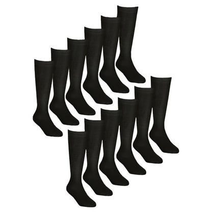 Sock Snob - 12 Pairs Girls Bamboo Knee High School Socks