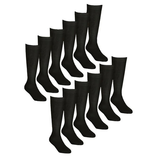 Sock Snob - 12 Pairs Girls Bamboo Knee High School Socks