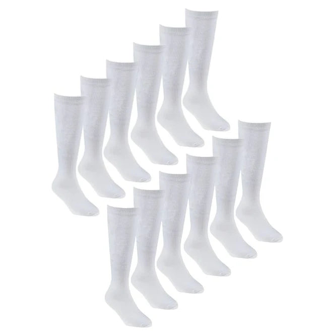 Sock Snob - 12 Pairs Girls Bamboo Knee High School Socks