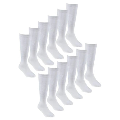 Sock Snob - 12 Pairs Girls Bamboo Knee High School Socks
