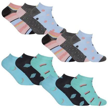 Sock Snob - 12 Pairs Girls Bamboo Trainer Socks